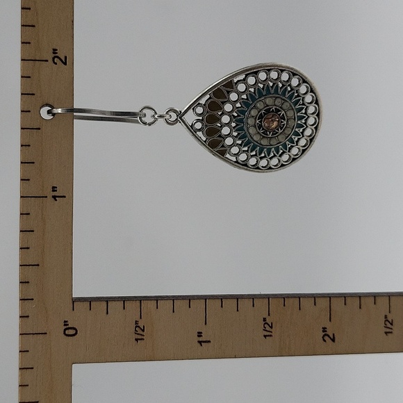 1575- Handmade Bohemian Teardrops Earrings NWT - Picture 4 of 6